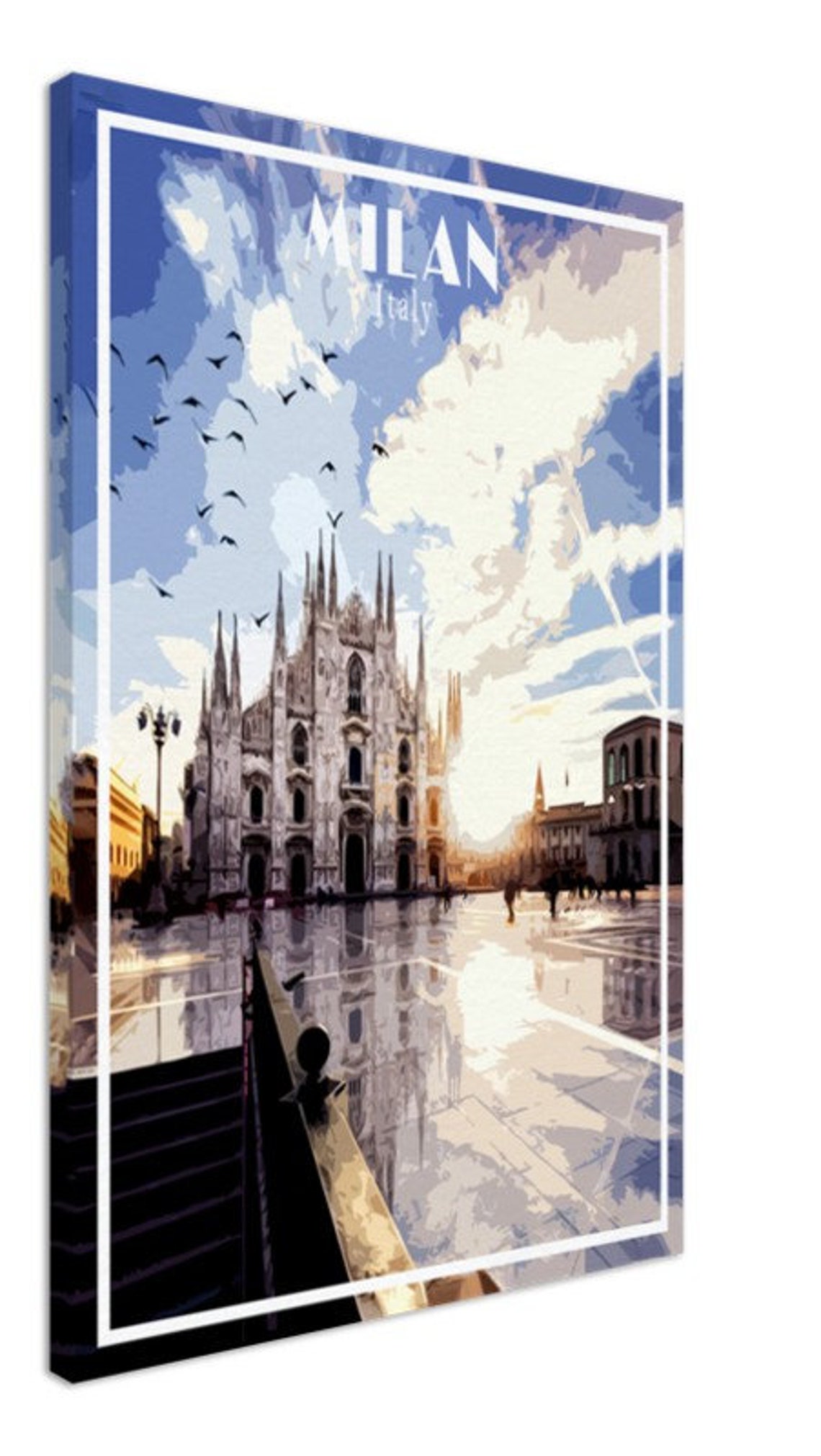 Duomo Di Milano Milan Poster Print Canvas Italy Artwork Etsy
