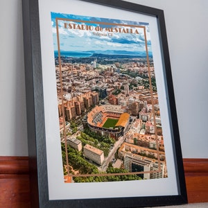 Valencia CF Stampa Poster tela Estadio e Mestalla stadio Poster Tela Parete Decorazione Grafica immagine regalo Home Decor Souvenir retrò Viaggio