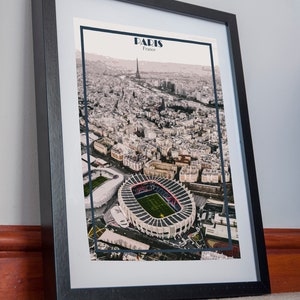 Paris Saint-Germain FC Druckplakat Leinwand PSG Le Parc des Princes Stadion Fankunst Geschenkplakat Leinwand-Wand-Dekor Kunstwerk Bild Geschenk Home