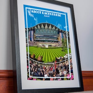 Ascot Racecourse Print Canvas Cartel Imagen Royal Ascot Holiday Gift Sport Decor Retro Art Travel Vintage Wall caballo mostrar diversión de juego