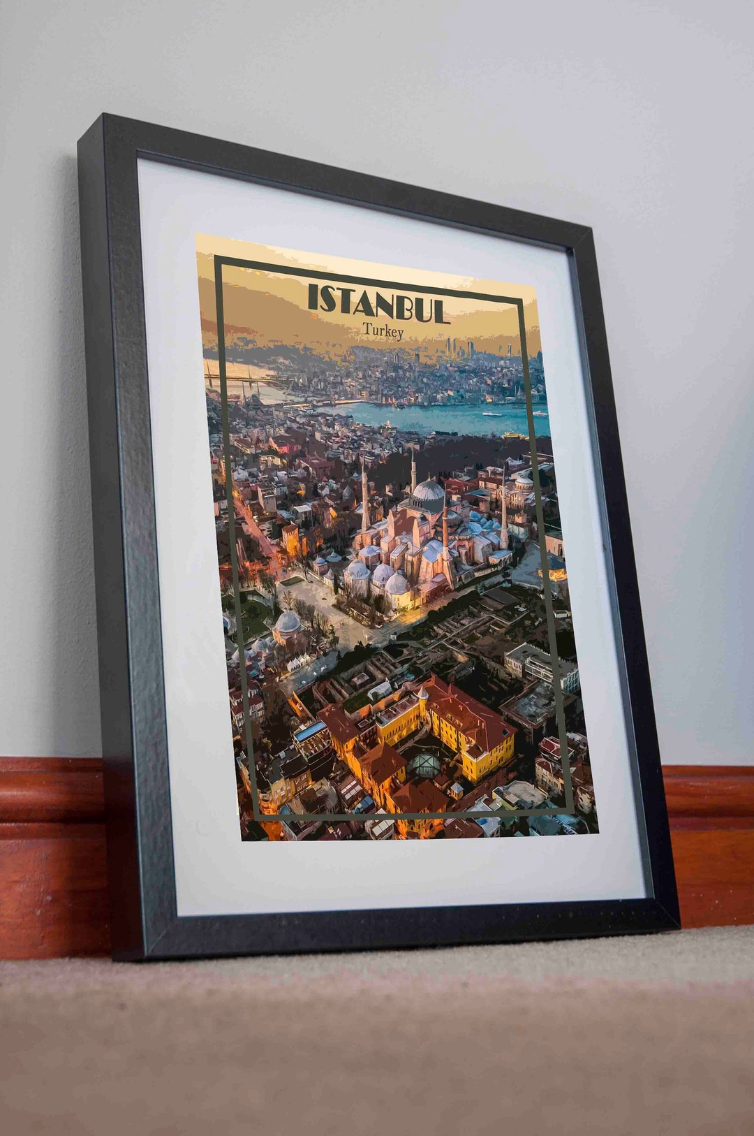 Istanbul Print Poster Canvas Turkey Boshphorus Bridge Ortakoy