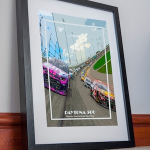 Daytona 500 Druck Poster Leinwand, Nascar Print Poster Leinwand, Nascar Geschenkidee Wandkunst