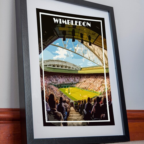 Wimbledon Poster Print Canvas Wall Art Gift Tennis Art London Etsy