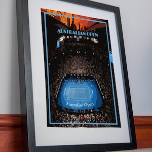 Australian Open Druck Tennis Australien Poster Leinwand Rod Laver Arena Kunstwerk Bild Home Deco Retro Art Print Reise Vintage Wand Affiche