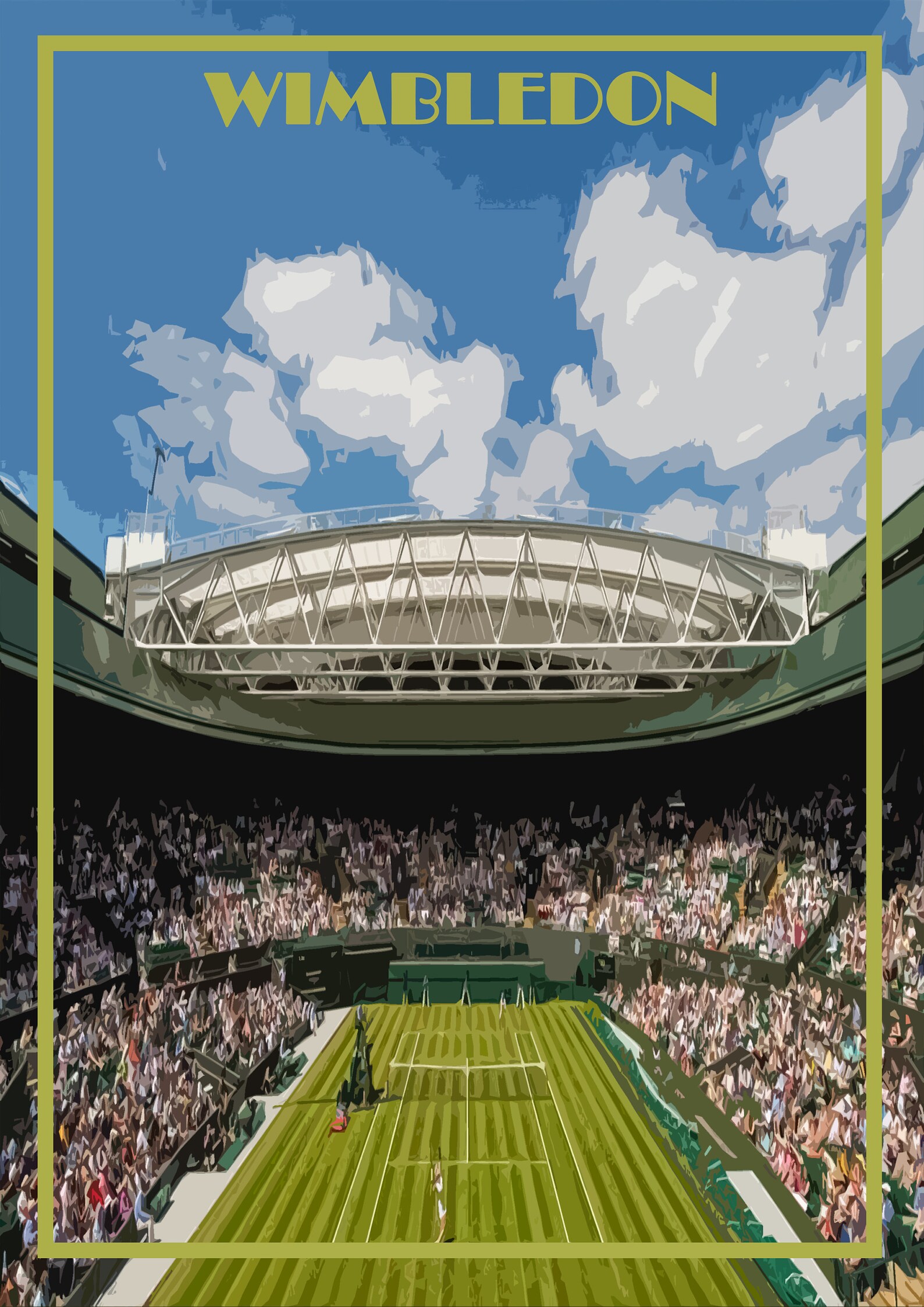Wimbledon Tennis Print Poster Canvas Wall Art London Poster Etsy