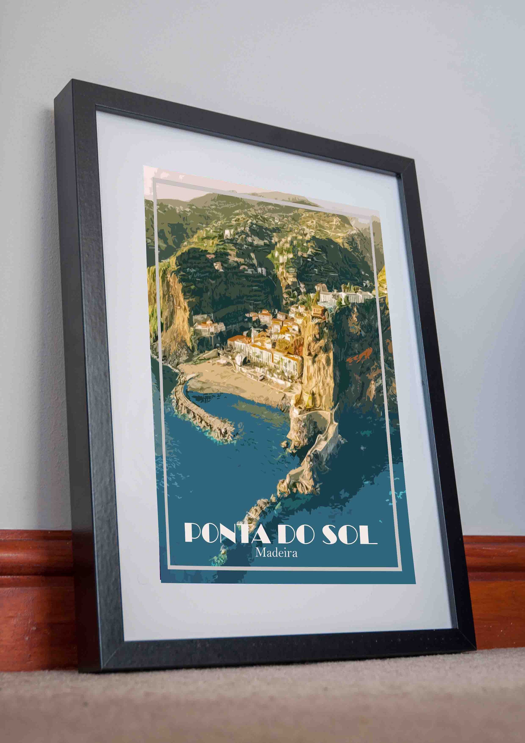 Madeira Print Poster Ponta Do Sol City Canvas Wall Art Artwork