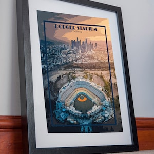 Dodger Stadium Druck Poster Leinwand La Dodgers Wand Kunst Dekor MLB Geschenkidee Vintage Reiseposter