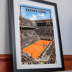 French Open Druck Poster Leinwand Tennis Paris Poster Arena Wand Kunst Tennis Geschenk Home Deco Grand Slam Poster Leinwand Tennis Druck Poster Kunst