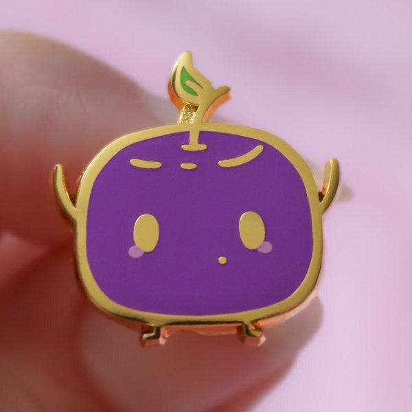 Purple Junimo Enamel Pin - Cute Enamel Lapel Pin - Kawaii Pins - Kawaii Accessories - Gold Hard Enamel Gift