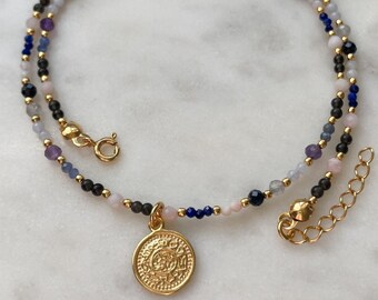 Zodiac Sign Necklace Sagittarius | Silver, Gemstones | Star Sign, Horoscope Necklace, Astrology Necklace, Zodiac Jewelry