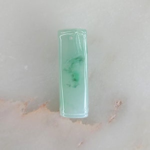 Jade Bamboo Pendant, Natural Jadeite Jade, Green Jade Gemstone, Lucky Bamboo, Genuine Grade A Jade, Necklace Pendant Charm, Bamboo Charm