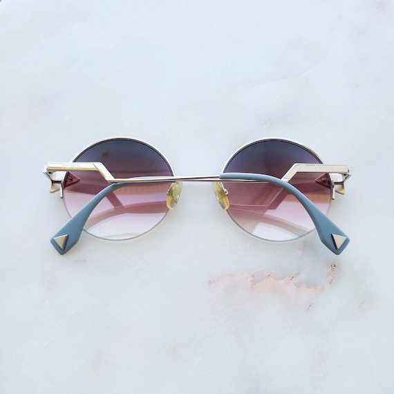 Fendi Sunglasses with Case - Authentic Fendi Meta… - image 2