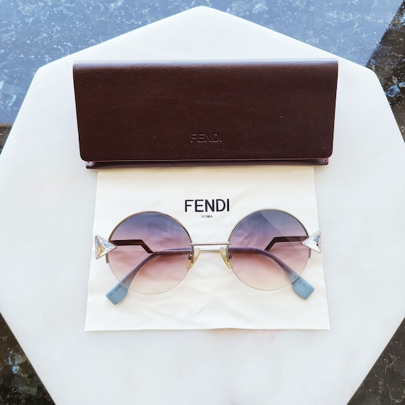 Fendi Sunglasses with Case - Authentic Fendi Meta… - image 1