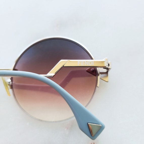 Fendi Sunglasses with Case - Authentic Fendi Meta… - image 4