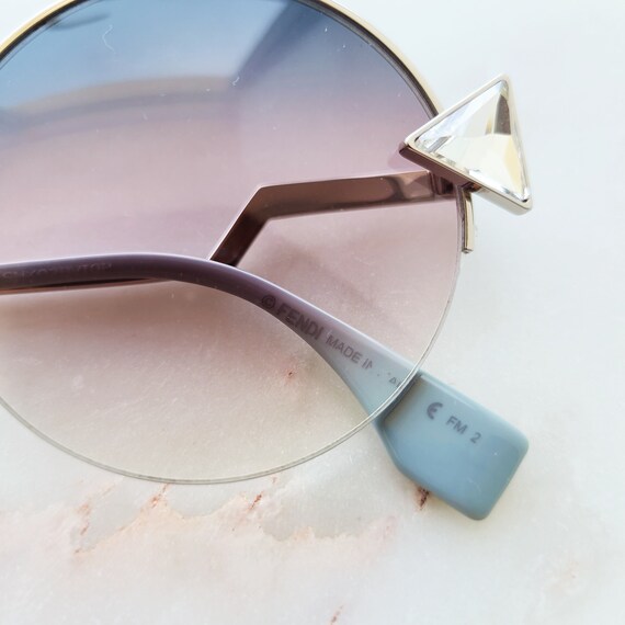 Fendi Sunglasses with Case - Authentic Fendi Meta… - image 3