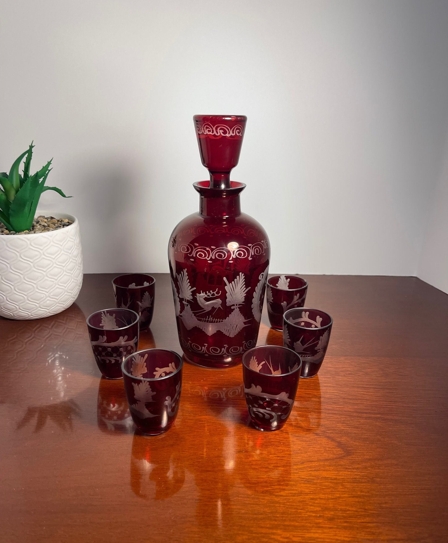 Bohemian Egermann Glass - Etsy
