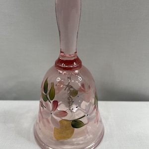 Fenton Pink Glass Bell