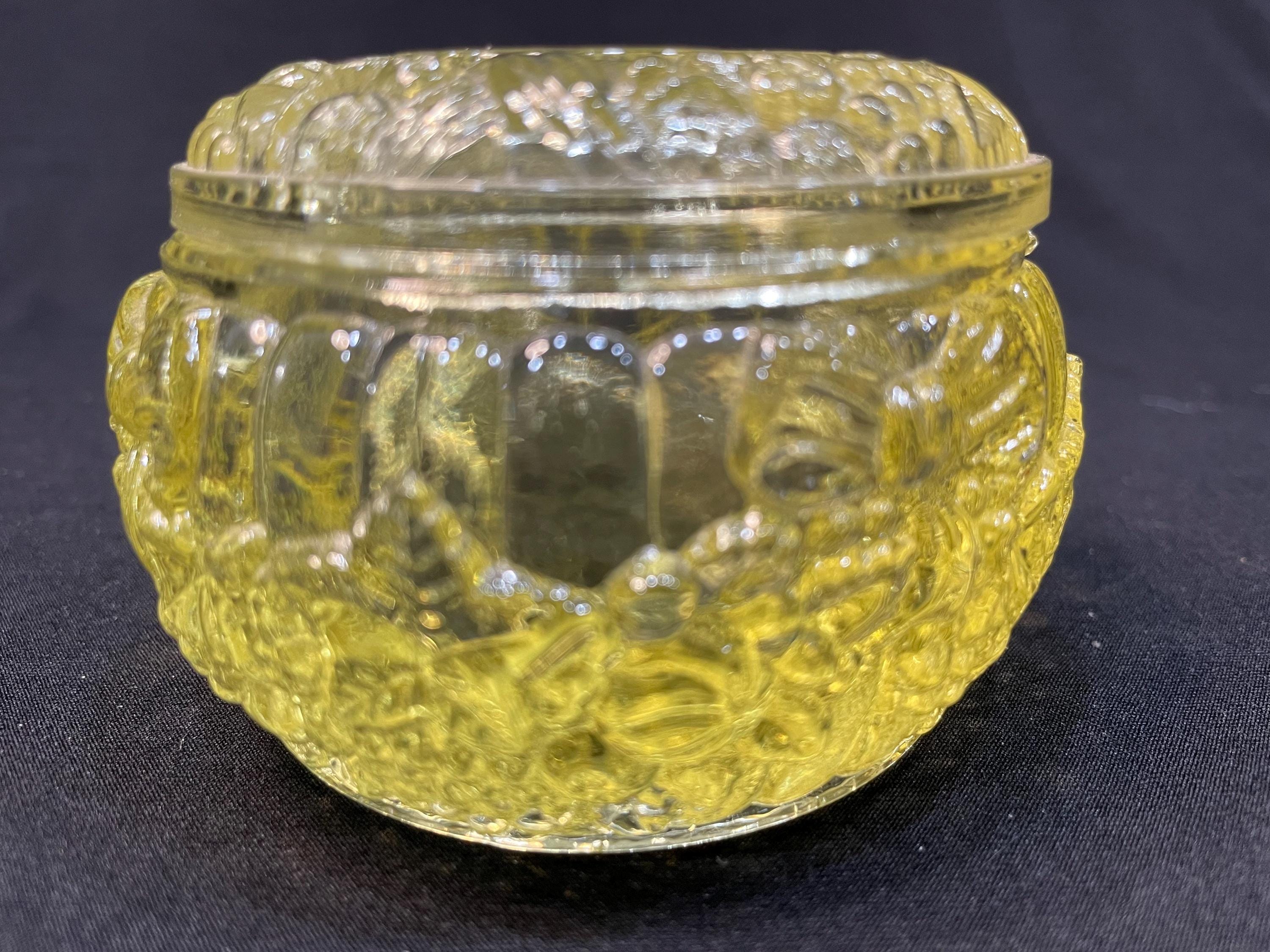 Vaseline Glass Salt Cellar - Etsy