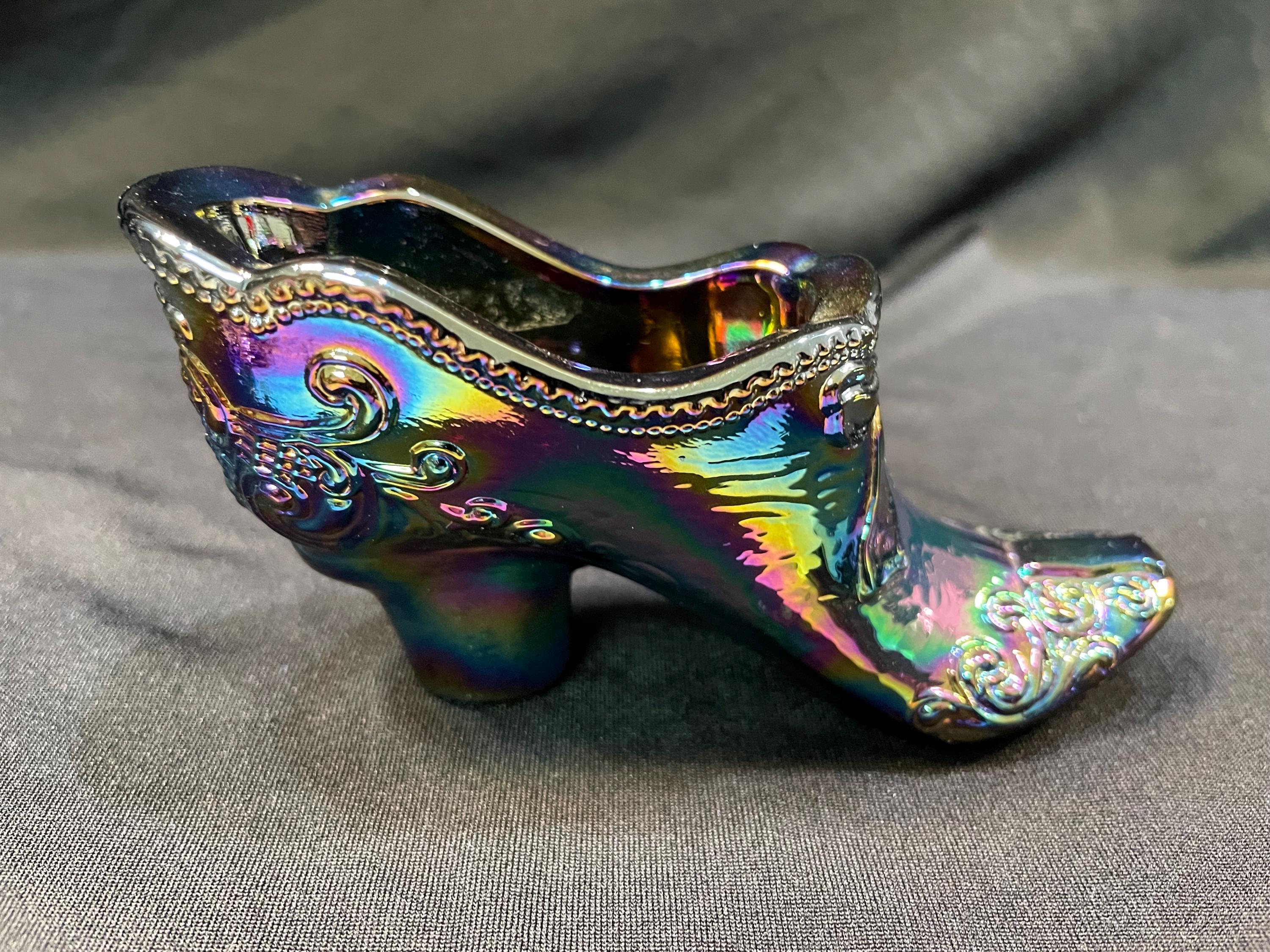 Carnival Glass Shoe - Etsy