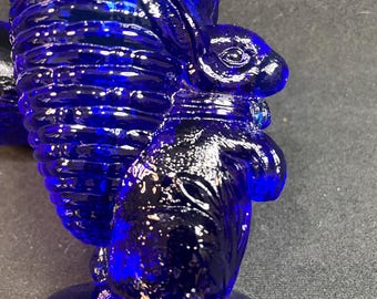 Fenton 95th Anniversary Cobalt Blue Hand Painted Rooster 51/150 - Etsy