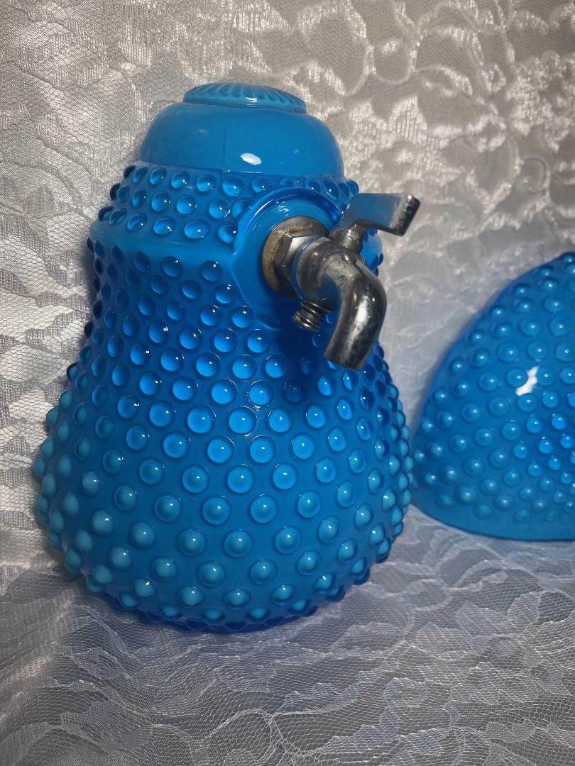 Fenton Lavabo Electric Blue Hobnail Wall Fountain - Etsy