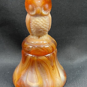 Boyd Brown Slag Glass Owl Figurine