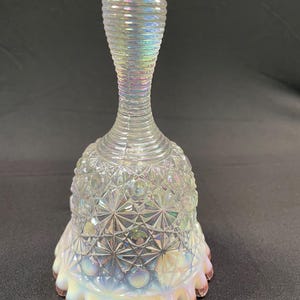 Vintage Fenton Opalescent Daisy and Button Glass Bell