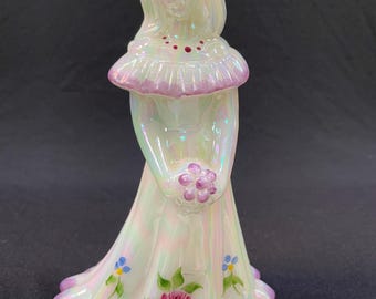 Fenton White Glass Bridesmaid Doll signed and Hand Painted by Artist