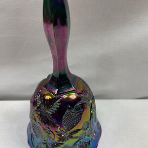 Fenton Amethyst Carnival Glass Inverted Strawberry Bell