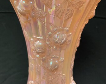 Buy Fenton Scalloped Iridescent Pink Glass Cabbage Rose 9