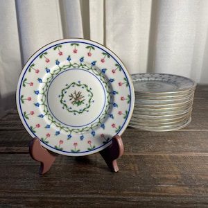 Antique Limoges Floral &quot;Lafayette&quot; Dinnerware, Bread and Butter 6.5&quot; Plate, 24 Karat Gold Trim, R&C Limoges Raynaud, Made in France