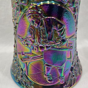 Fenton Tradesman&#39;s Series Iridescent Amethyst Glass Bell