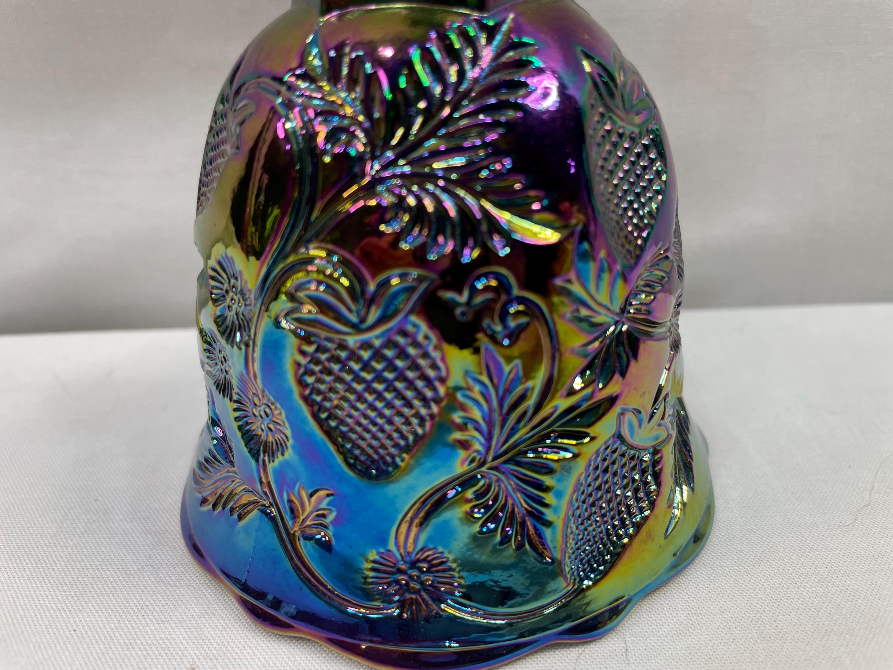 Fenton Amethyst Carnival Glass Inverted Strawberry Bell - Etsy