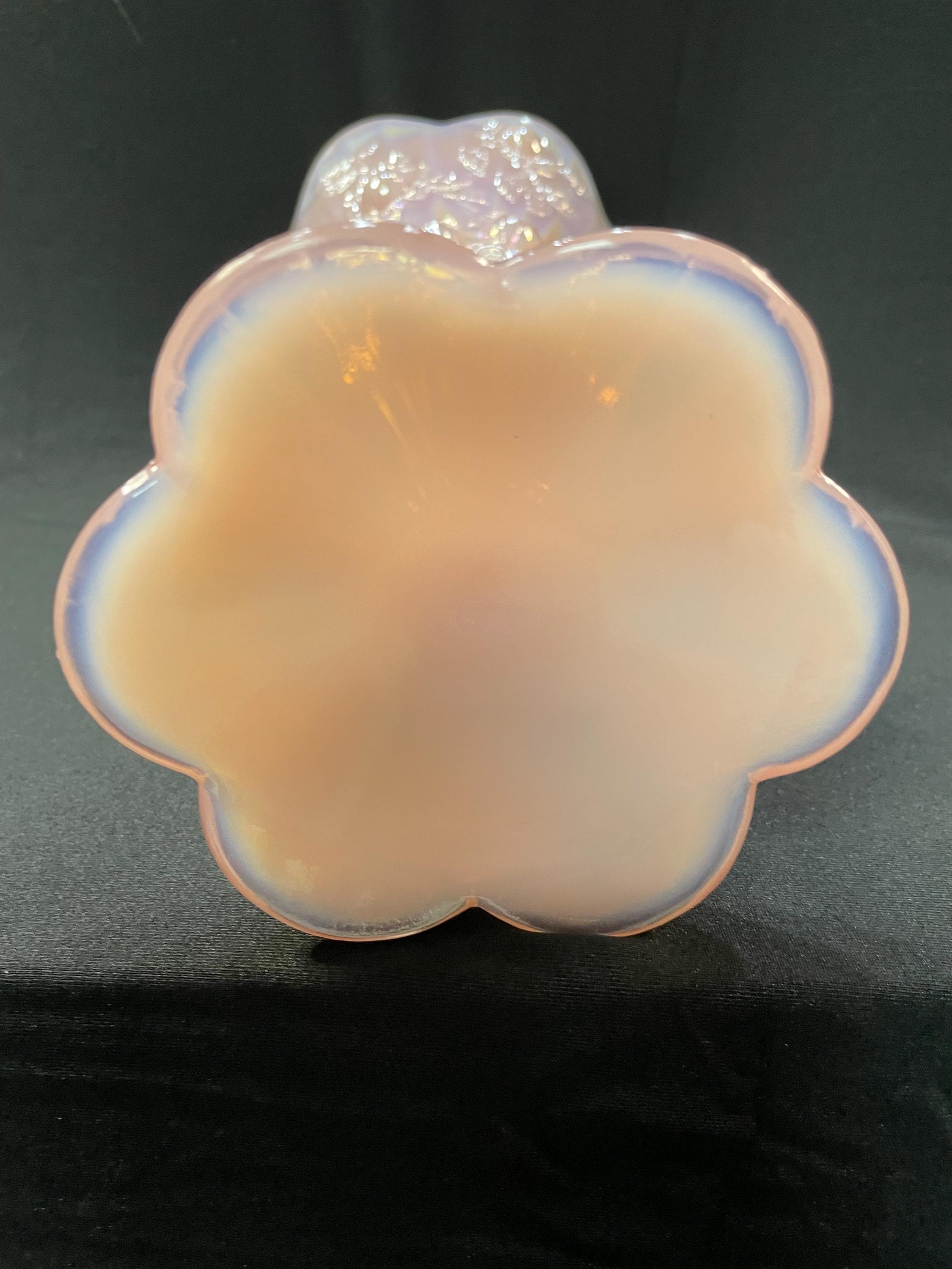 Buy Fenton Scalloped Iridescent Pink Glass Cabbage Rose 9