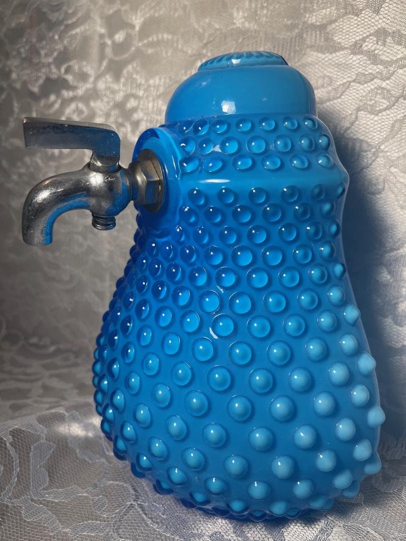 Fenton Lavabo Electric Blue Hobnail Wall Fountain - Etsy
