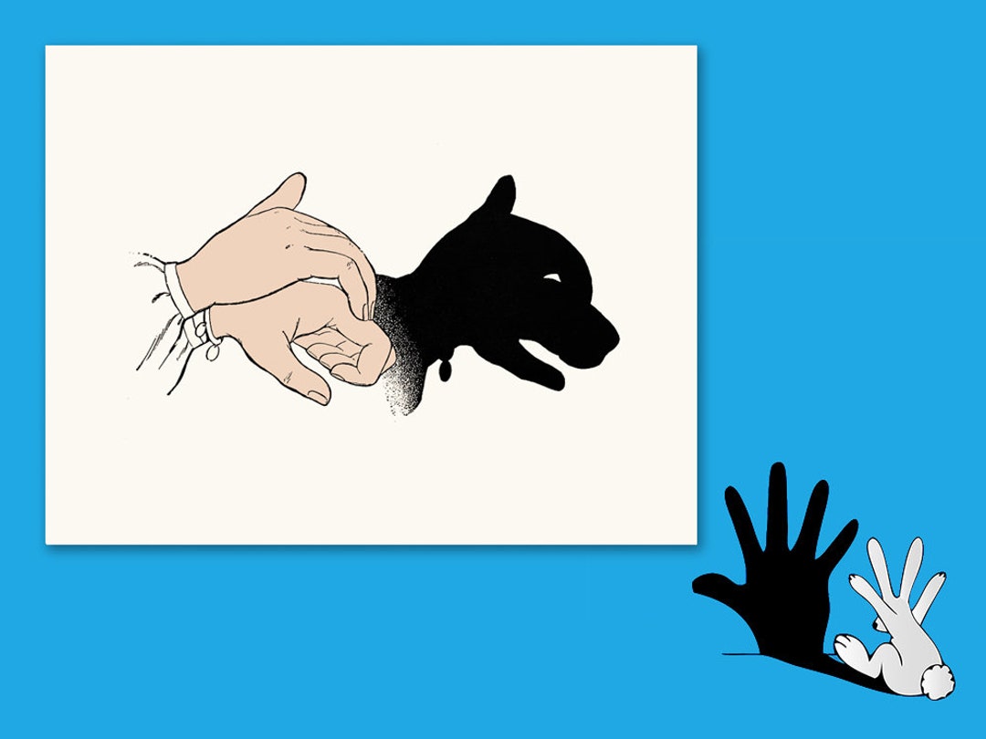 Dog Blank Greeting Card Shadow Animals Hand Shadows - Etsy Dog Blank Greeting Card Shadow Animals Hand Shadows - Etsy