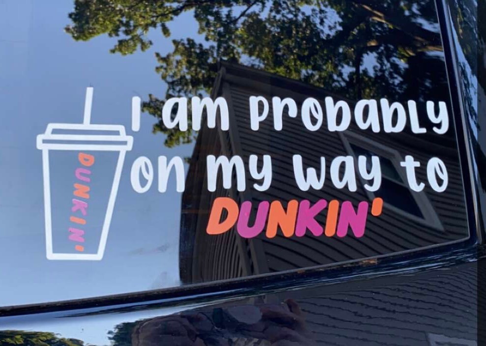 Dunkin’ car decal