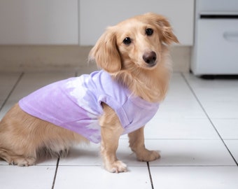 Ombre Purple Dog T-Shirt Tie Dye