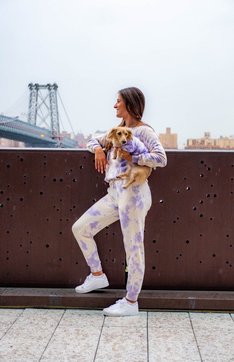 Jogger Sweatsuit Set & Dog Hoodie Purple image 2