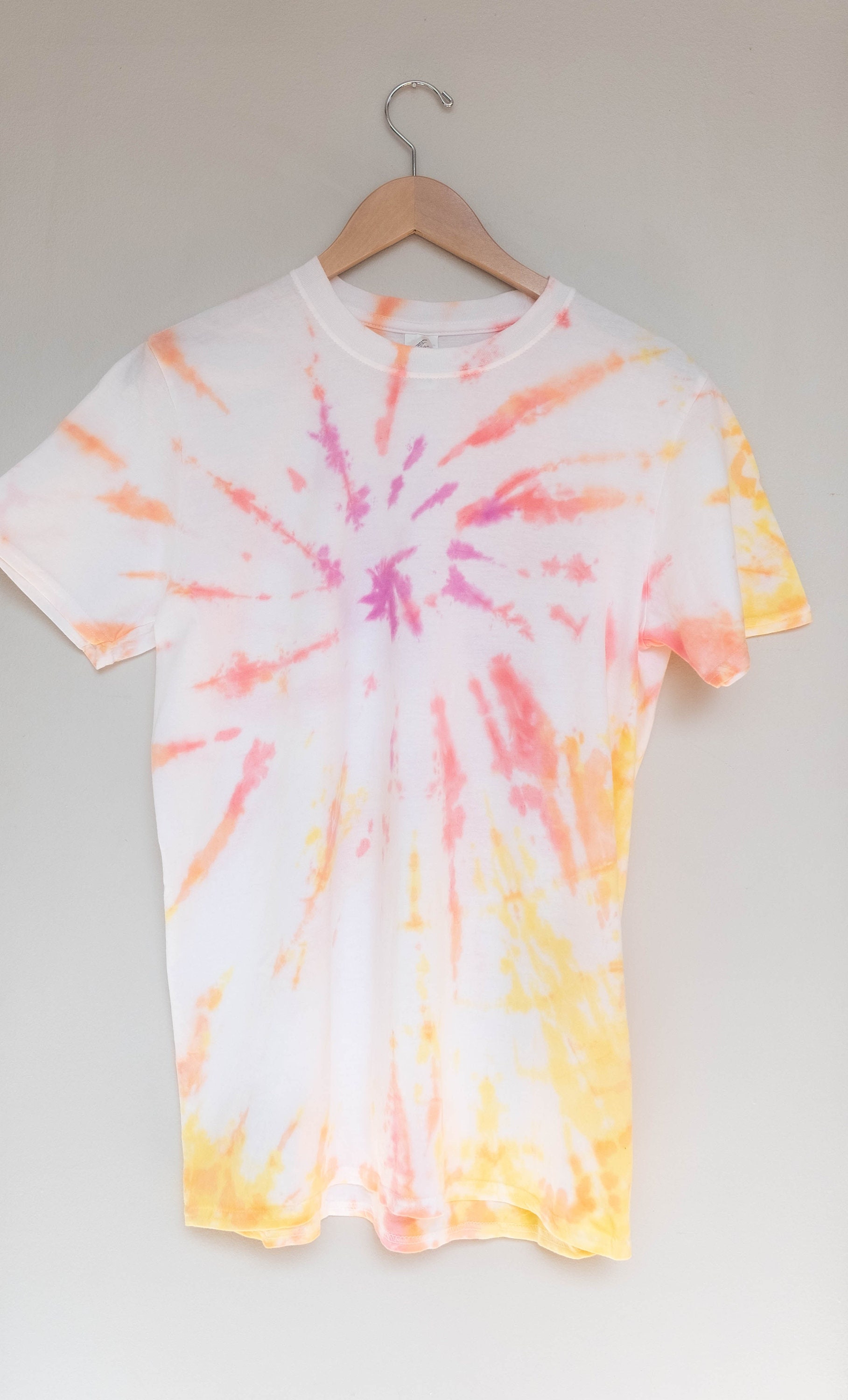  Tie Dyed Shop Spiral Tie Dye T Shirt - Orange and Pink Colors  -Small to 5X : Clothing, Shoes & Jewelry