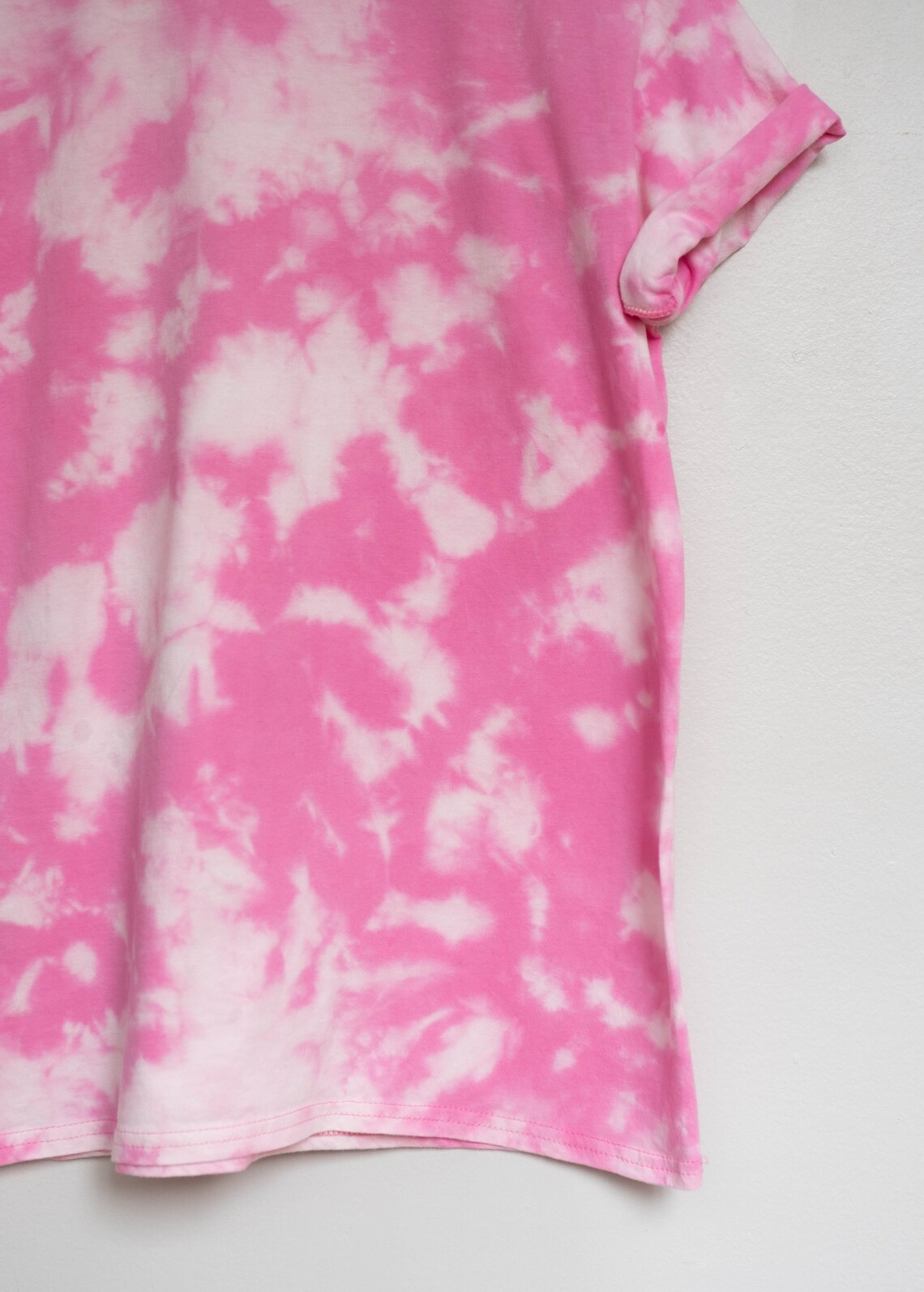 Pink Bleach Dyed TShirt Etsy