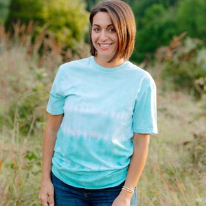 Teal Ombre Tie Dye T-shirt - Etsy