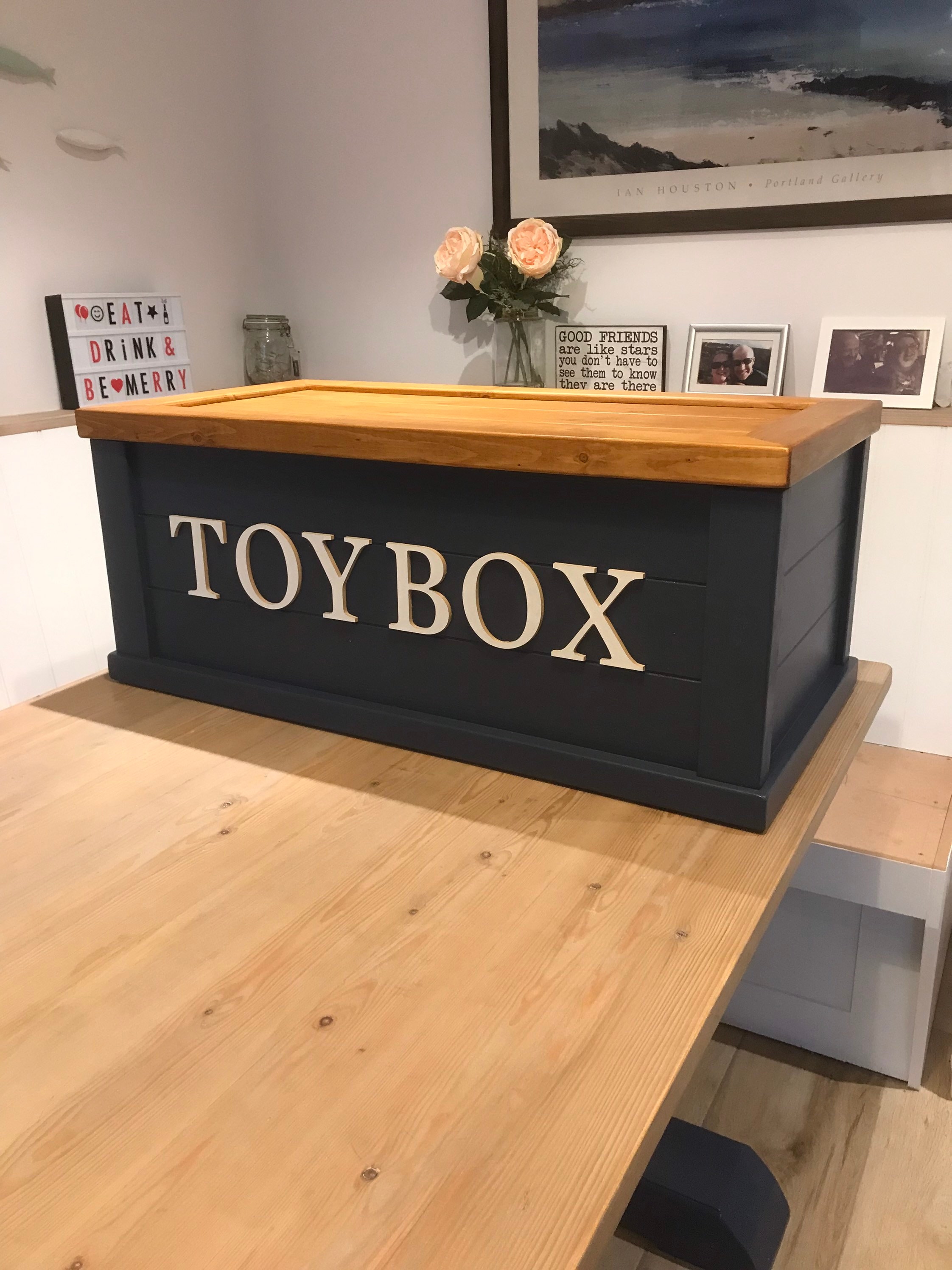 Personalised Toy Box solid wood bespoke storage Etsy