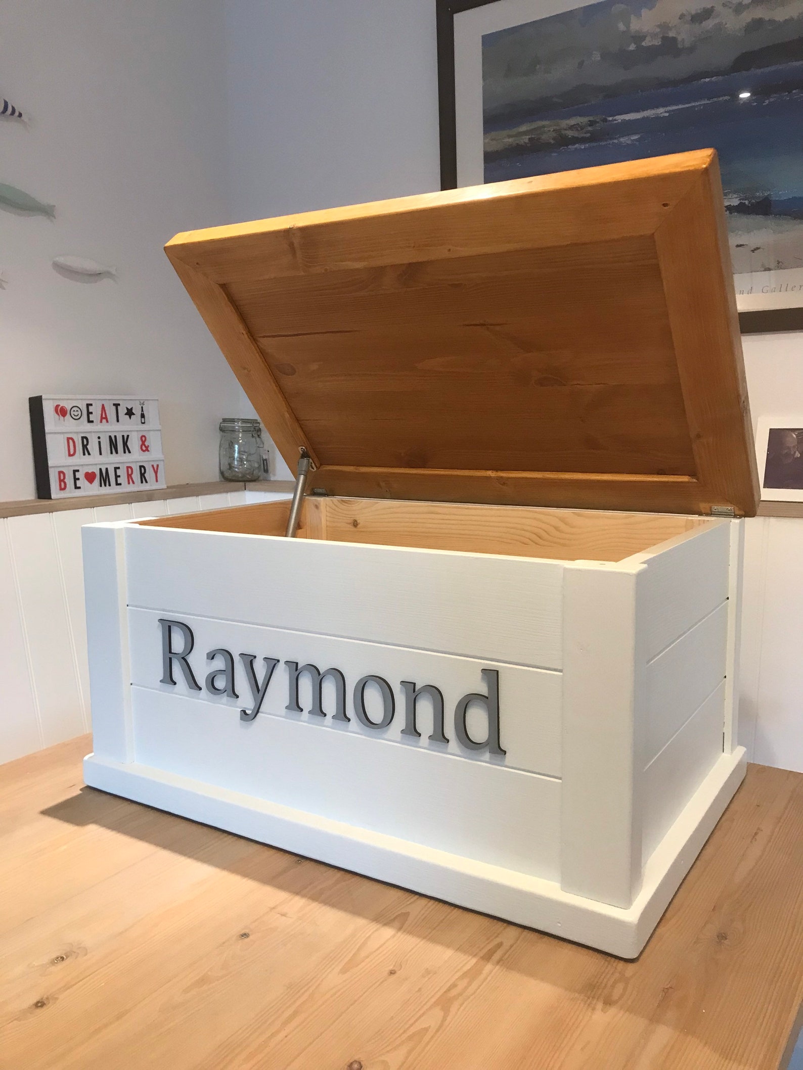 Personalised Toy Box solid wood bespoke storage Etsy