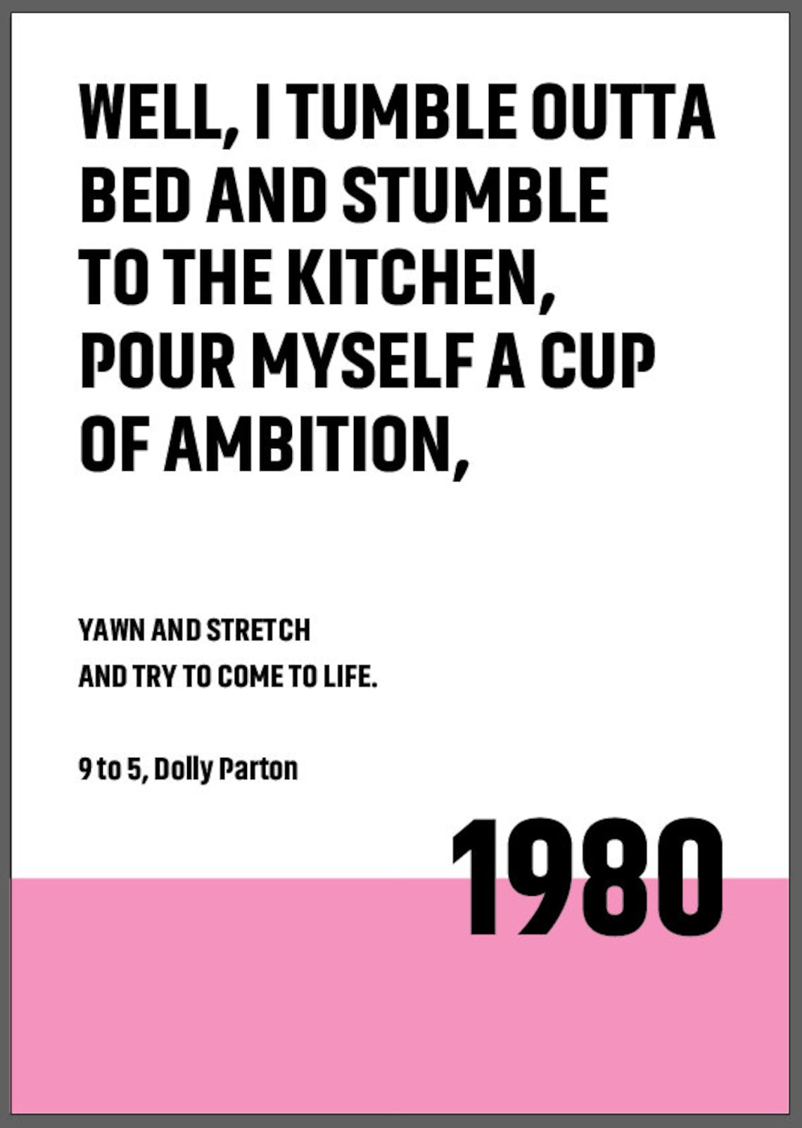 Dolly Parton Lyrics Print / 9 to 5 Lyrics Print / Wall Art / Etsy Dolly Parton Lyrics Print / 9 to 5 Lyrics Print / Wall Art / Etsy