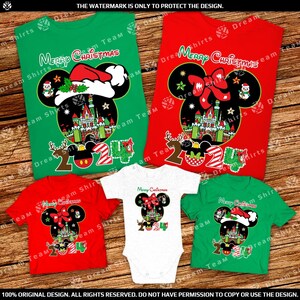 2024 Mickey’s Very Merry Christmas Party Family Shirts Magic Kingdom Matching Christmas Group shirts Disney World or Disneyland Christmas