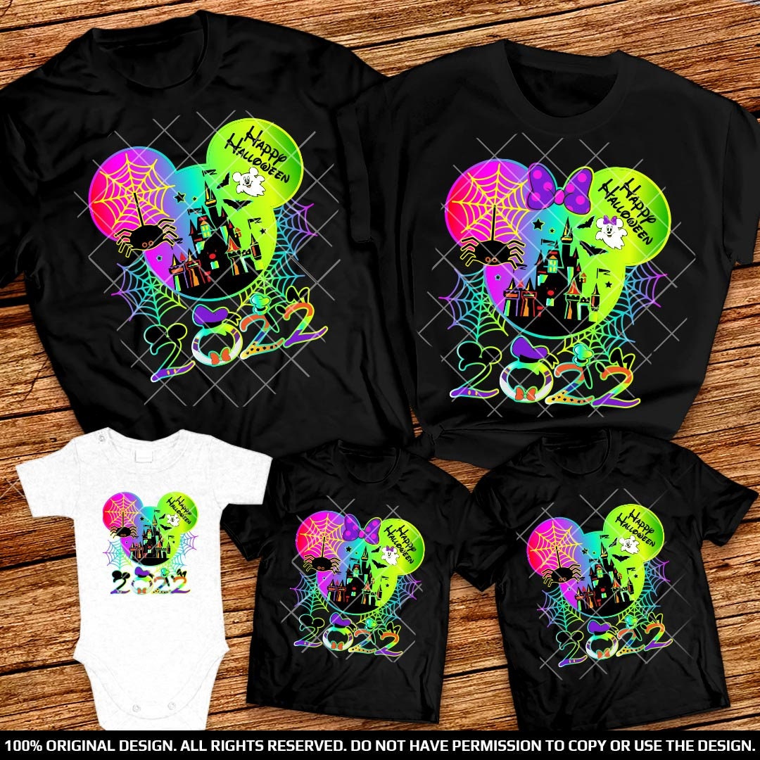 Discover HAPPY Halloween Disney Matching Shirts 2022 Disney Halloween Family shirts 2022 Mickey and Minnie Halloween Matching Shirts shirts 2022