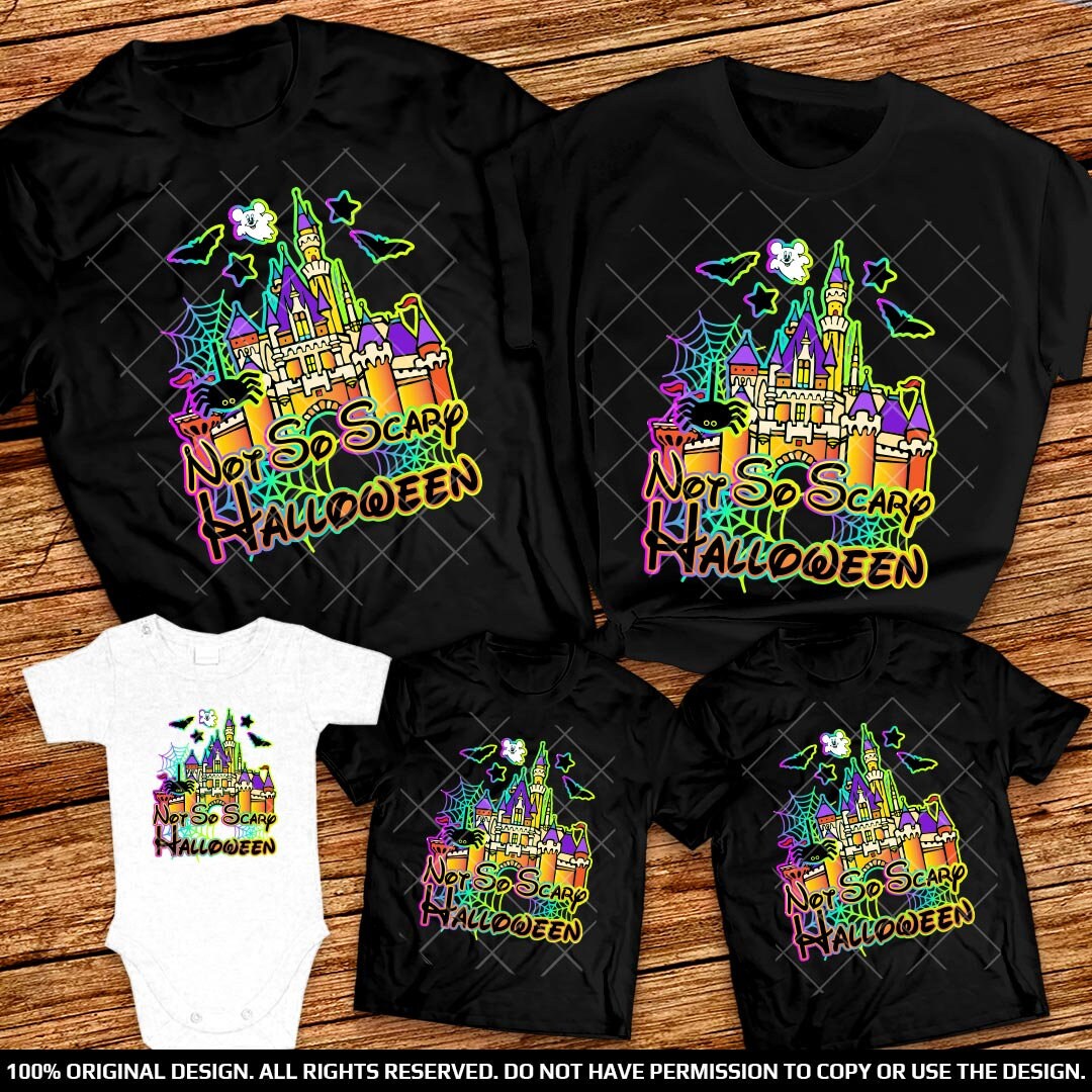 Not so Scary Halloween Shirts 2024 Mickey and Minnie Halloween Family