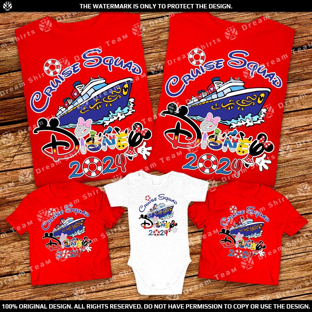 Cruise Squad shirts 2024, Group cruise shirts, Disney cruise family