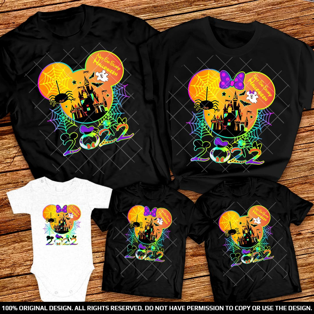 Mickey Not Soscary Halloween Party 2022 Disney Halloween Family Shirts
